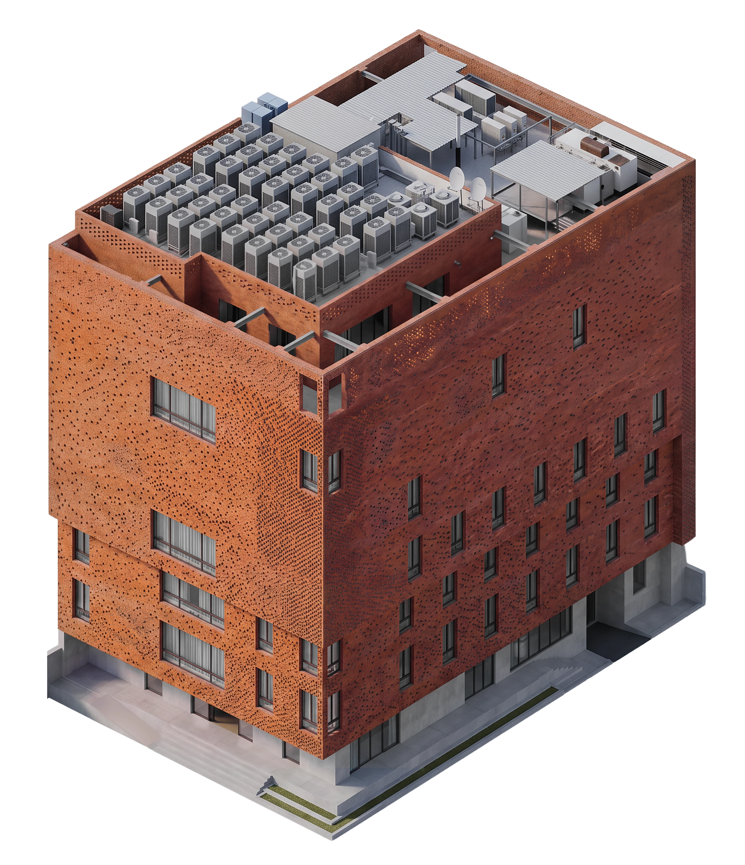 Architectural render of the Al-Yamama Eye Center building